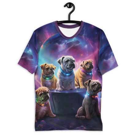Comfortable Space Puppies All Over Print T-Shirt #1 – breathable cotton all-over design