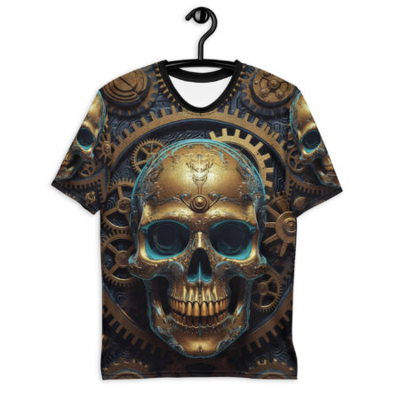 Premium Steampunk Skull All Over Print Uni-Sex T-Shirt 1 – soft all-over print unisex tee