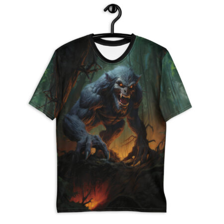 Vibrant Werewolf IN Forest Uni-Sex T-Shirt – eye-catching full print casual top