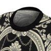 Women's Skull Baroque Tee — Gothic Floral All-Over Print