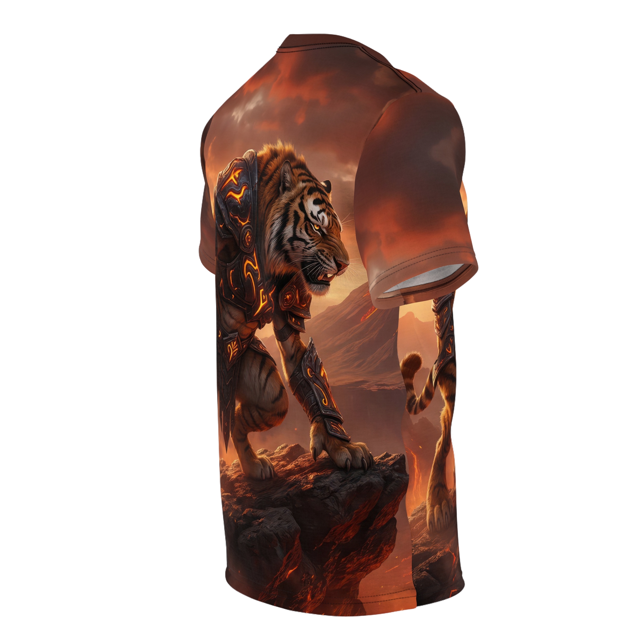 Tiger Warrior Graphic Tee — Fantasy Battle Armor All-Over Print - Image 4