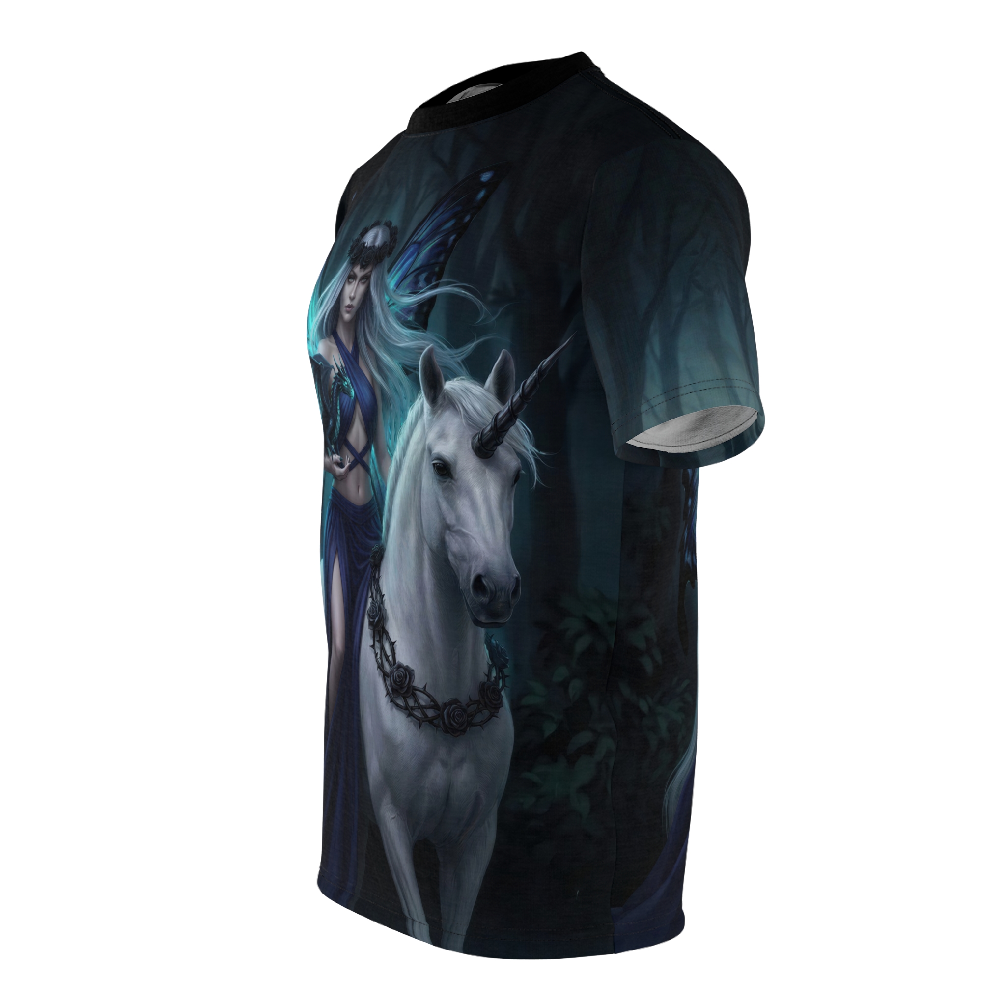 Mystic Fairy & Unicorn Tee — Fantasy Gothic AOP Shirt - Image 4