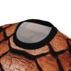 Textured orange dragon scales cover this full print shirt, with a black collar and stitching detail.