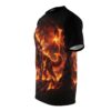 Bold Flaming Wolf Graphic Tee — Fiery Mythic Wolf All-Over Print – high-quality graphic streetwear t-shirt