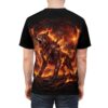 Bold Flaming Wolf Graphic Tee — Fiery Mythic Wolf All-Over Print – high-quality graphic streetwear t-shirt