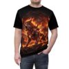 Bold Flaming Wolf Graphic Tee — Fiery Mythic Wolf All-Over Print – high-quality graphic streetwear t-shirt