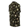 Dark, weathered skulls and bones create a dense, all over print t-shirt with a gothic texture.