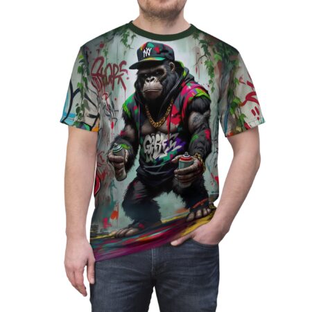 Bold Graffiti Ape Streetwear Tee — Urban Gorilla Spray Paint Design – high-quality graphic streetwear t-shirt