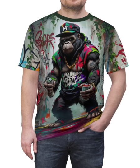 Graffiti Ape Streetwear Tee — Urban Gorilla Spray Paint Design