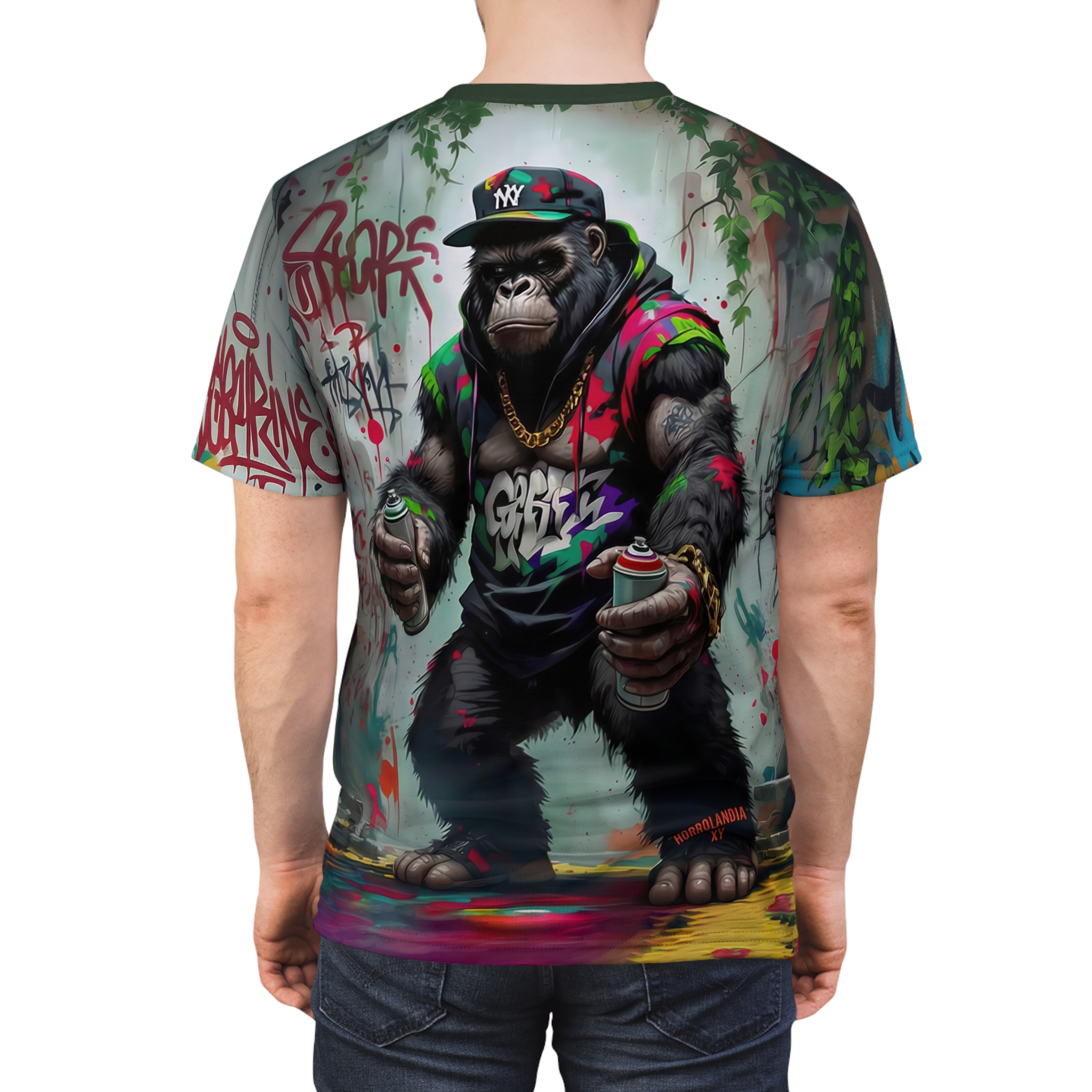Graffiti Ape Streetwear Tee — Urban Gorilla Spray Paint Design - Image 2