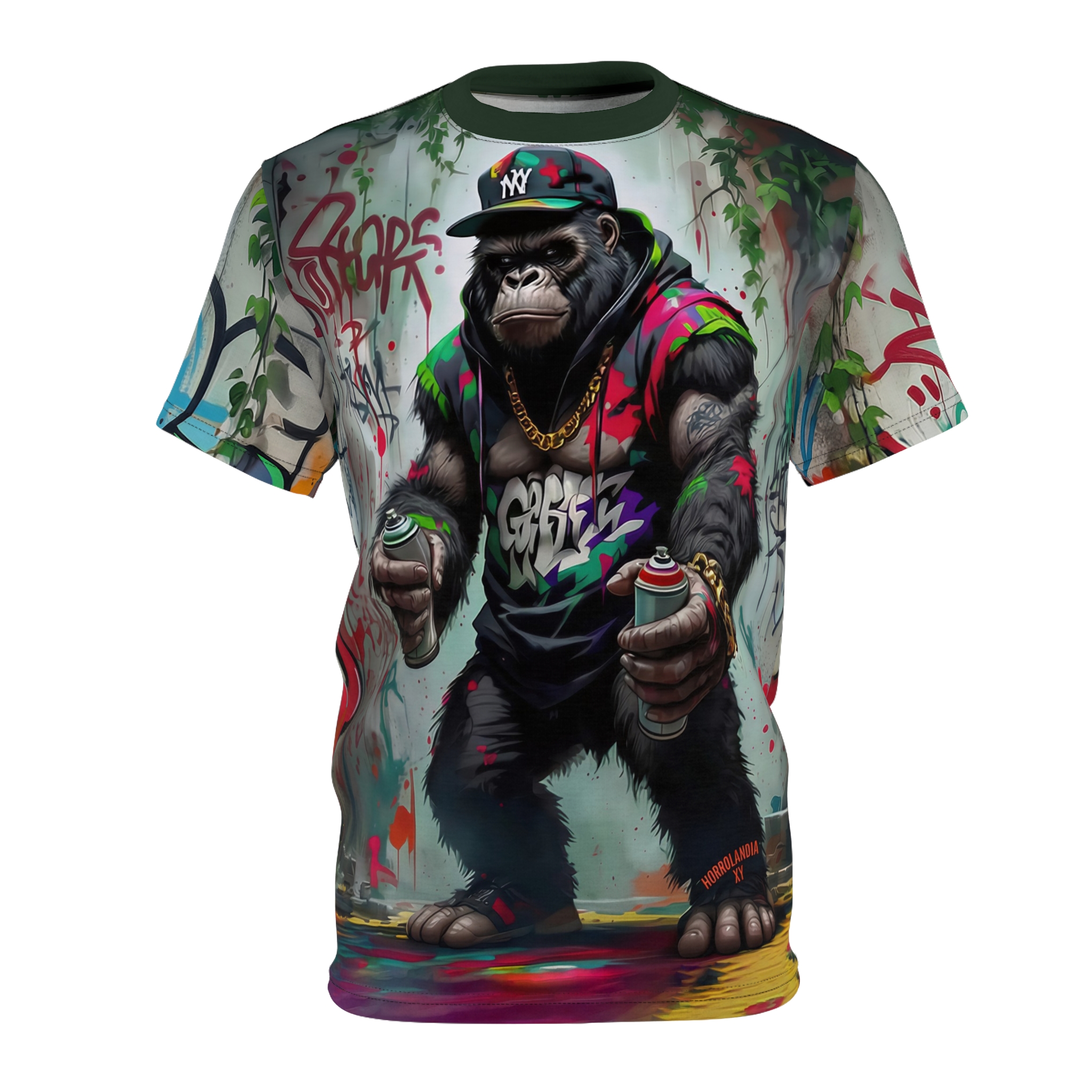 Graffiti Ape Streetwear Tee — Urban Gorilla Spray Paint Design - Image 3