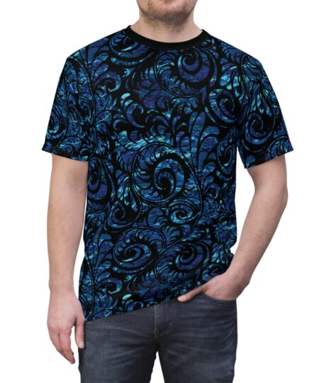 Abalone - Paua Swirl All-Over Print Tee — Abstract Oceanic Pattern Shirt