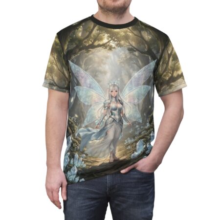 Bold Fairy Forest Tee — Ethereal Crystal Fairy All-Over Print Shirt – high-quality graphic streetwear t-shirt