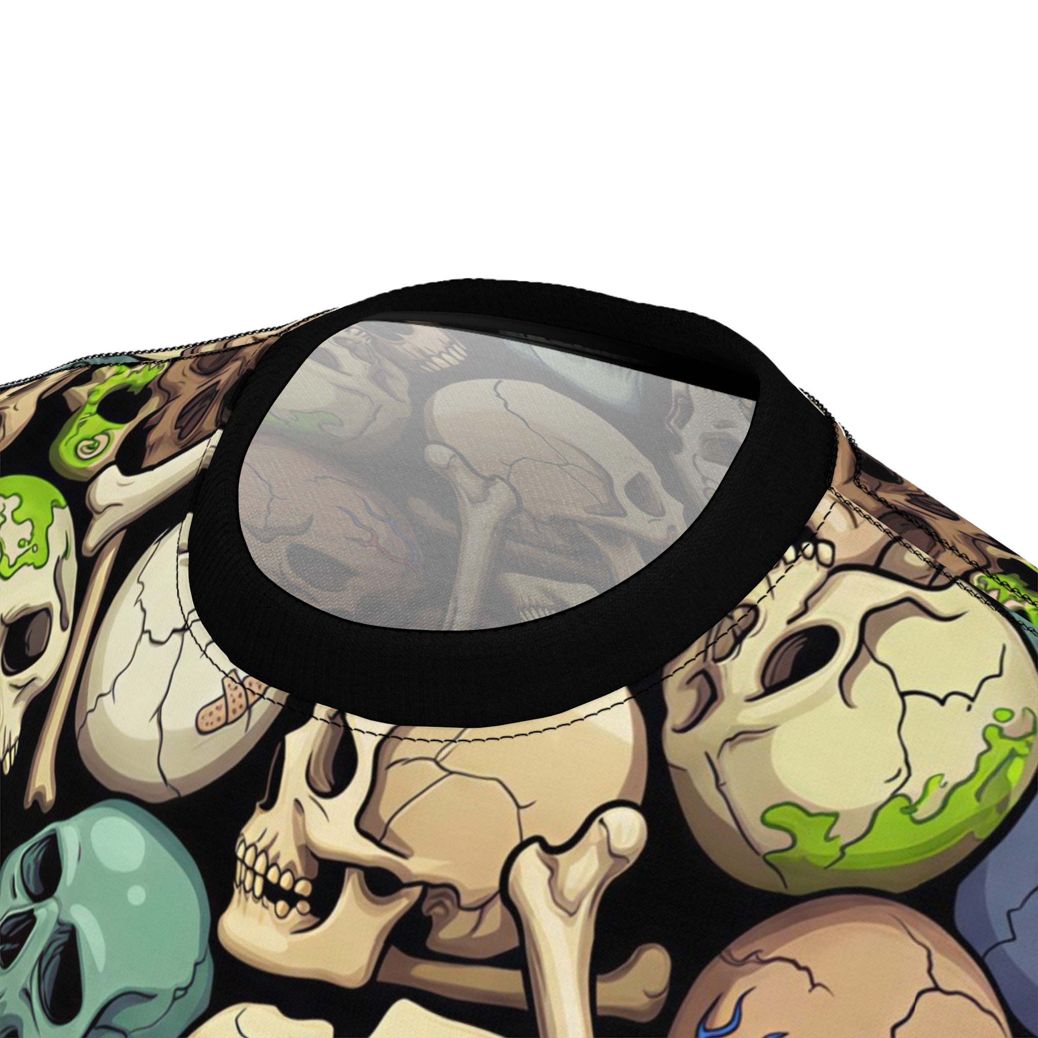 All-Over Print Skull Pile Tee — Colorful Horror Graphic T-Shirt - Image 7