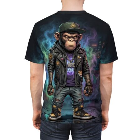 Comfortable Graphic Ape Streetwear T-Shirt — 'Ape' Punk Monkey All-Over Print Tee – breathable cotton all-over design