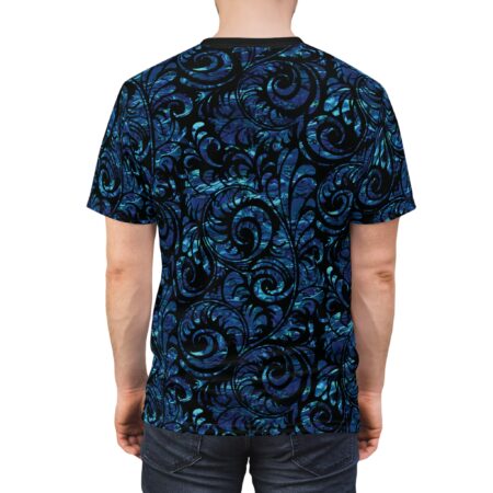 Vibrant Abalone - Paua Swirl All-Over Print Tee — Abstract Oceanic Pattern Shirt – eye-catching full print casual top