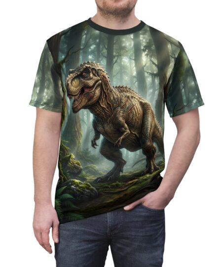T-Shirt — Realistic Forest T. rex All-Over Print