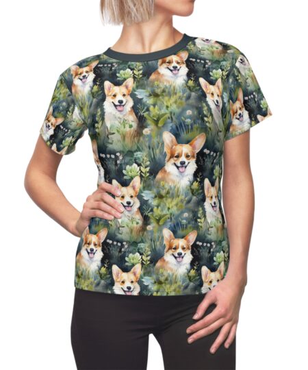 Corgi Meadow Women's All-Over Print Tee
