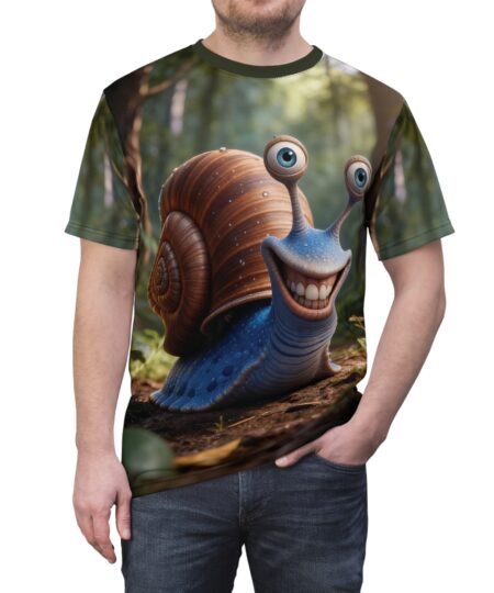 Cute Smiling Snail All-Over Print Tee