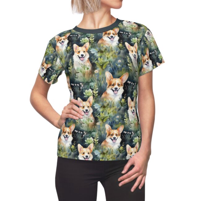 Corgi Meadow Women's All Over Print T-Shirt
