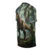 Comfortable Dinosaur T-Shirt — Realistic Forest T. rex All-Over Print – breathable cotton all-over design