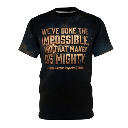 Alternative view of Motivational Quote Tee - "We've Done The Impossible - That Makes Us Mighty"