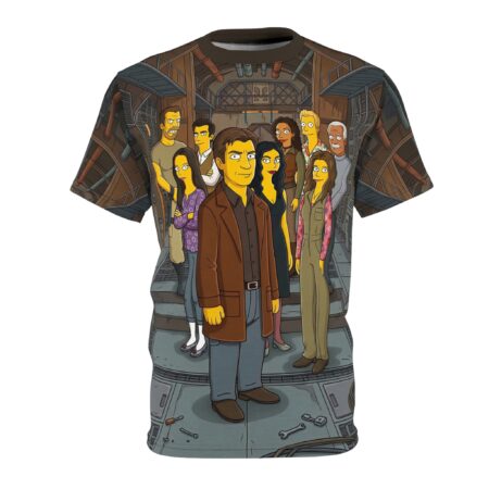 Simpsonized Sci‑Fi Crew All‑Over Print Tee