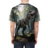 Comfortable T-Rex Forest All-Over Print Tee — Realistic Dinosaur Graphic T-Shirt – breathable cotton all-over design