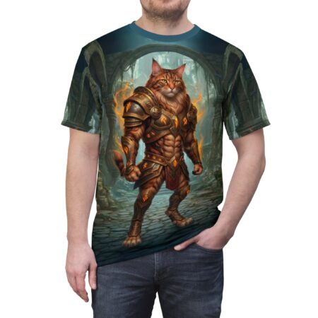 Armored Cat Warrior All-Over Print Tee