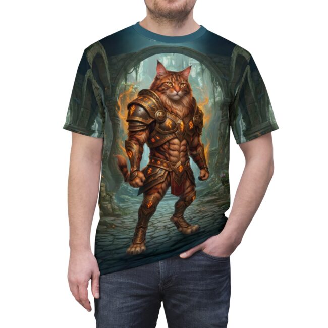 Armored Cat Warrior All-Over Print Tee