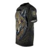 Intricate Norse knotwork and a glowing-eyed wolf cover this garment in a seamless pattern, ensuring the detailed graphic wraps fully around the entire surface.