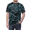 Creepy multi-eye monster skulls cover every inch of this garment through a vivid all-over print that wraps seamlessly from the chest to the sleeves.