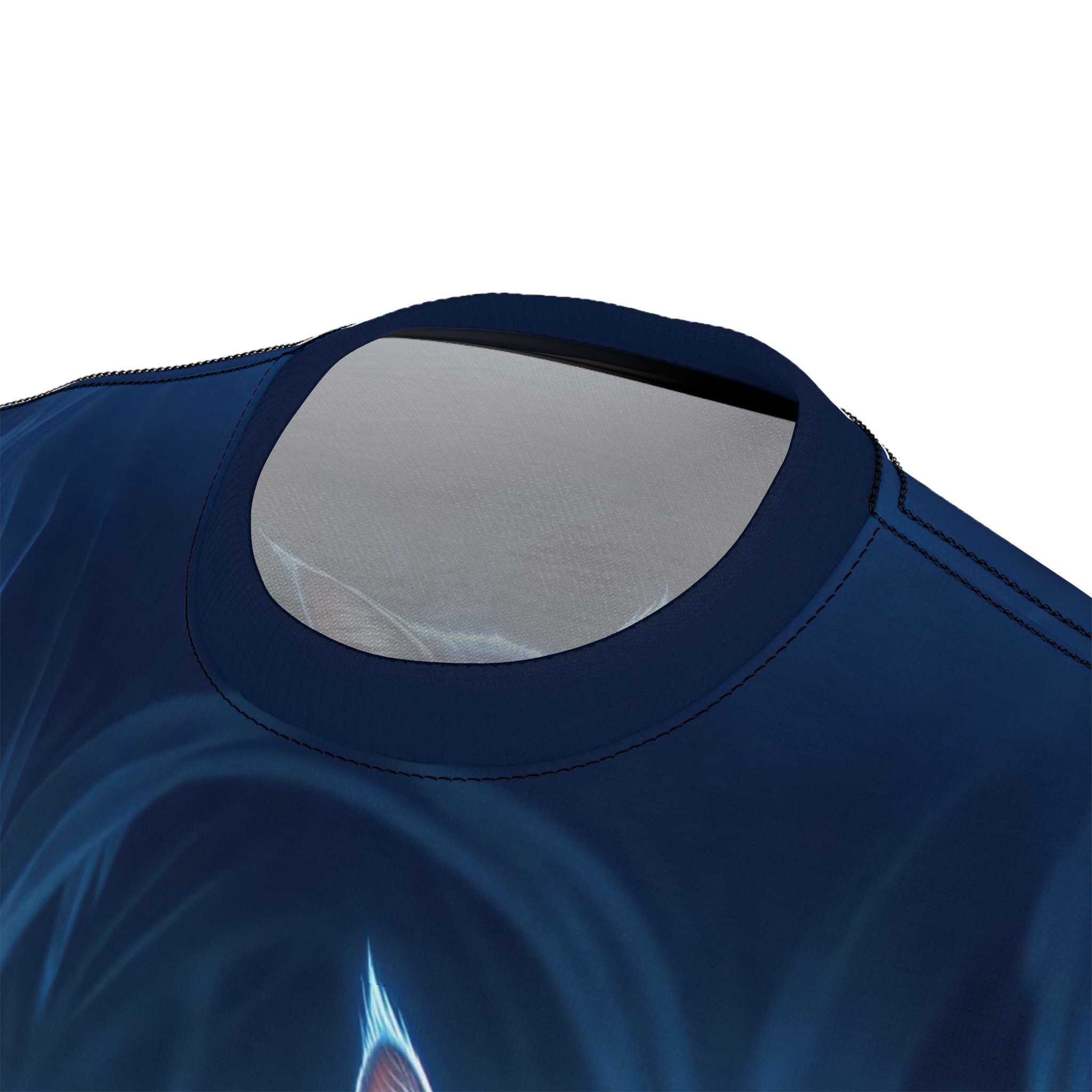 Armored frost cat imagery flows across every inch of this garment through an all-over print that covers the entire surface from collar to hem.