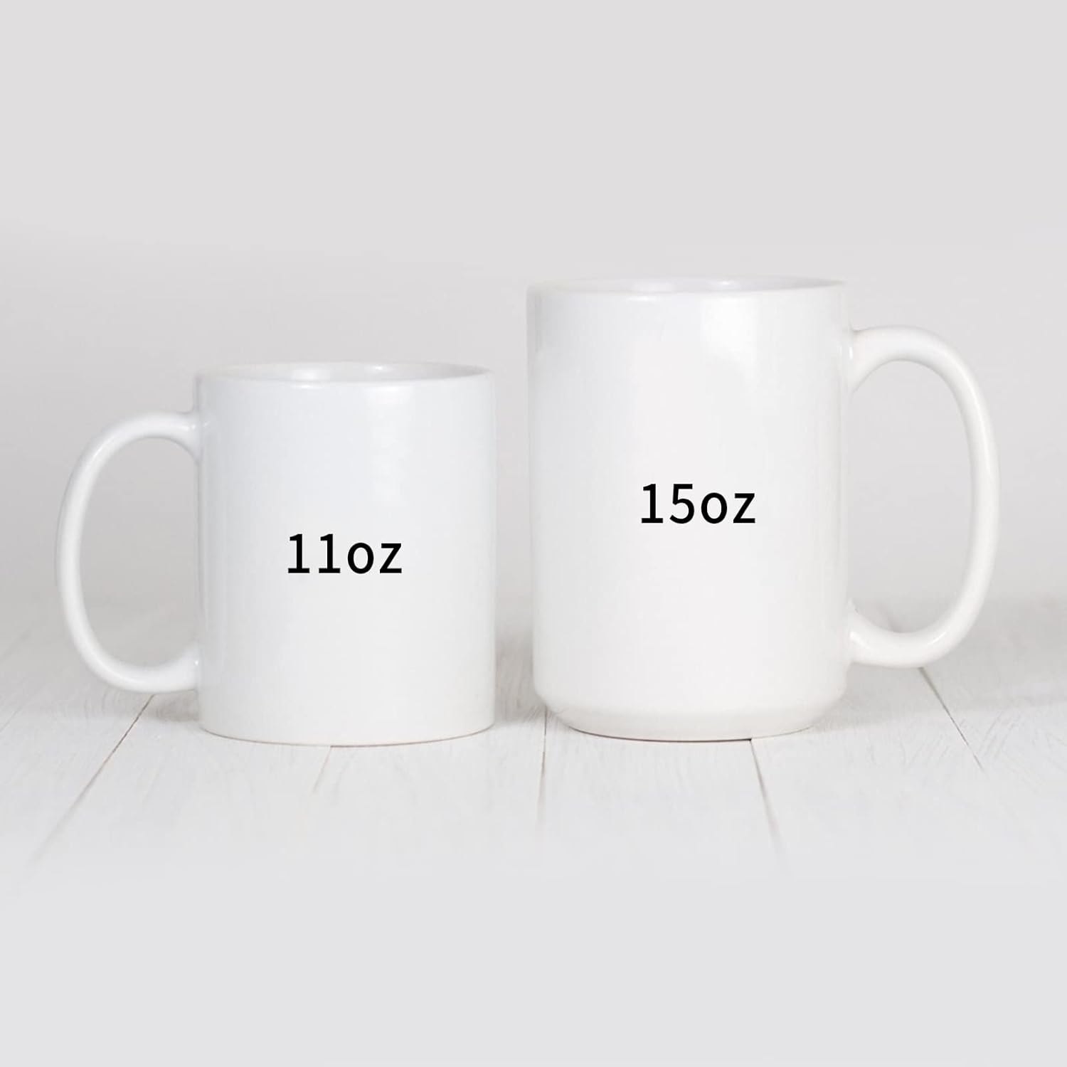 Glossy white ceramic mug surfaces feature a smooth finish available in 11oz or 15oz capacities, showcasing a sarcastic bird design for your morning coffee.