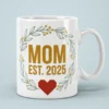 White ceramic mug with 