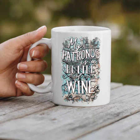 Alternative view of My Patronus Is A Bottle Of Wine Ceramic Coffee Mug For Mothers Day