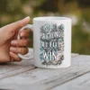 White ceramic mug with 