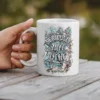 White ceramic mug with