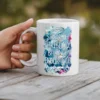White ceramic mug with 