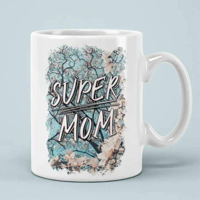 Super Mom Ceramic Coffee Mug For Mothers Day
