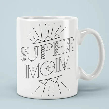 Super Mom Ceramic Coffee Mug - 15oz