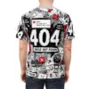Error messages and broken icon motifs blanket this garment in a 360-degree graphic that covers every inch of the fabric from shoulder to hem.