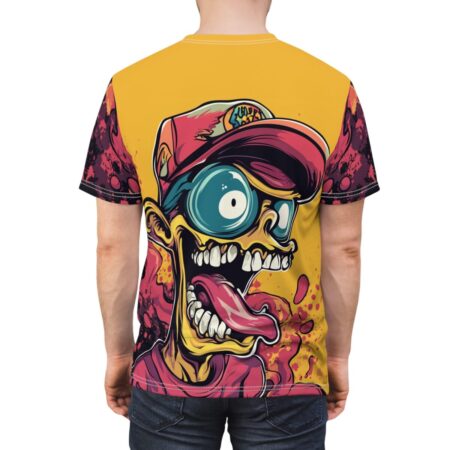 Alternative view of Graphic Skull Tee — Yellow Skate Punk All Over Print T-Shirt