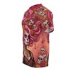 Vibrant sugar skulls and pink floral motifs cover the entire garment surface with a 360-degree graphic that flows seamlessly from front to back.