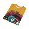 Vibrant skull graphics dominate this yellow tee through an all-over print that seamlessly wraps the design across the entire surface of the garment.