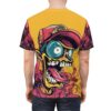Yellow skull graphic skate punk artwork spans the entire fabric in a vibrant 360-degree graphic that covers the shirt from front to back.