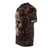 Gothic sugar skulls and deep red roses wrap around this garment in a continuous 360-degree graphic that covers every inch of the fabric from seams to sleeves.