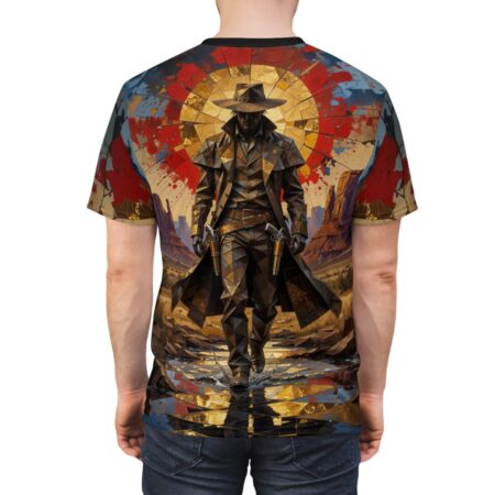 Alternative view of Cowboy Outlaw Graphic Tee - All Over Print Western Rider Graphic Shirt