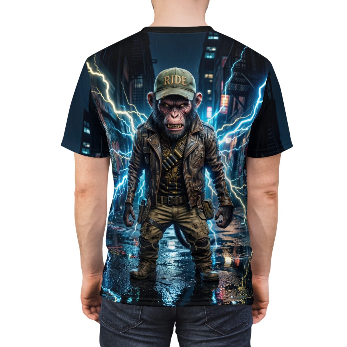 Electric Urban Chimp Graphic Tee - All Over Print - Image 2