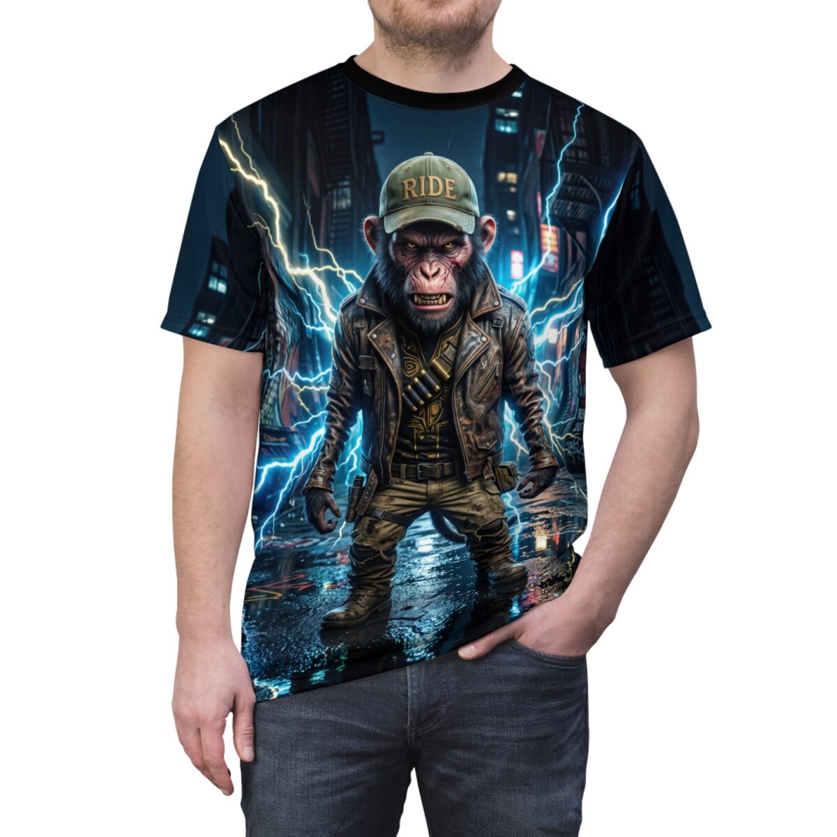 Electric Urban Chimp Graphic Tee - All Over Print